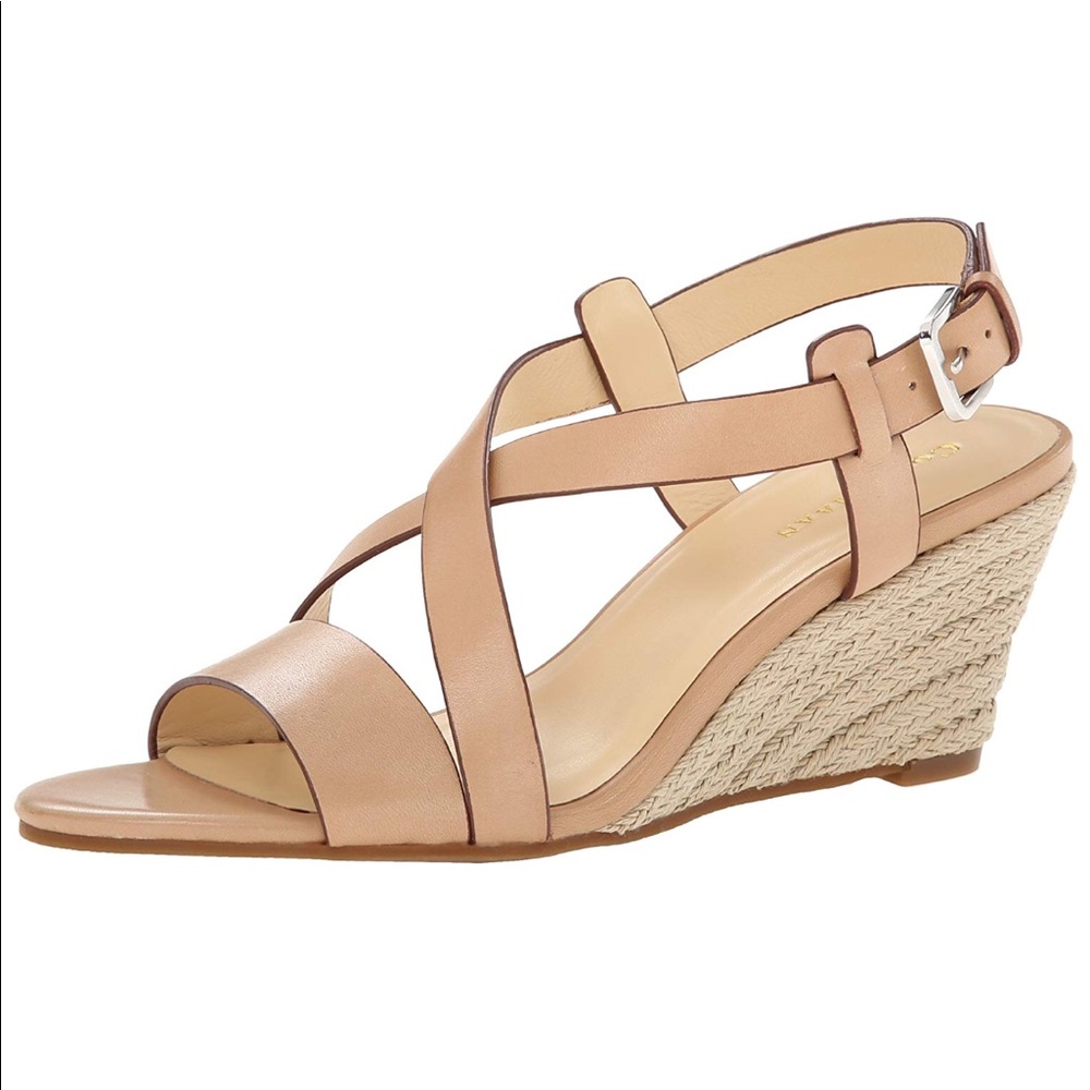 Cole Haan Leather Taylor Wedge Espadrille Sandal